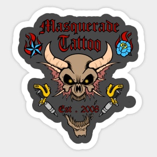 Masquerade tattoo club Sticker